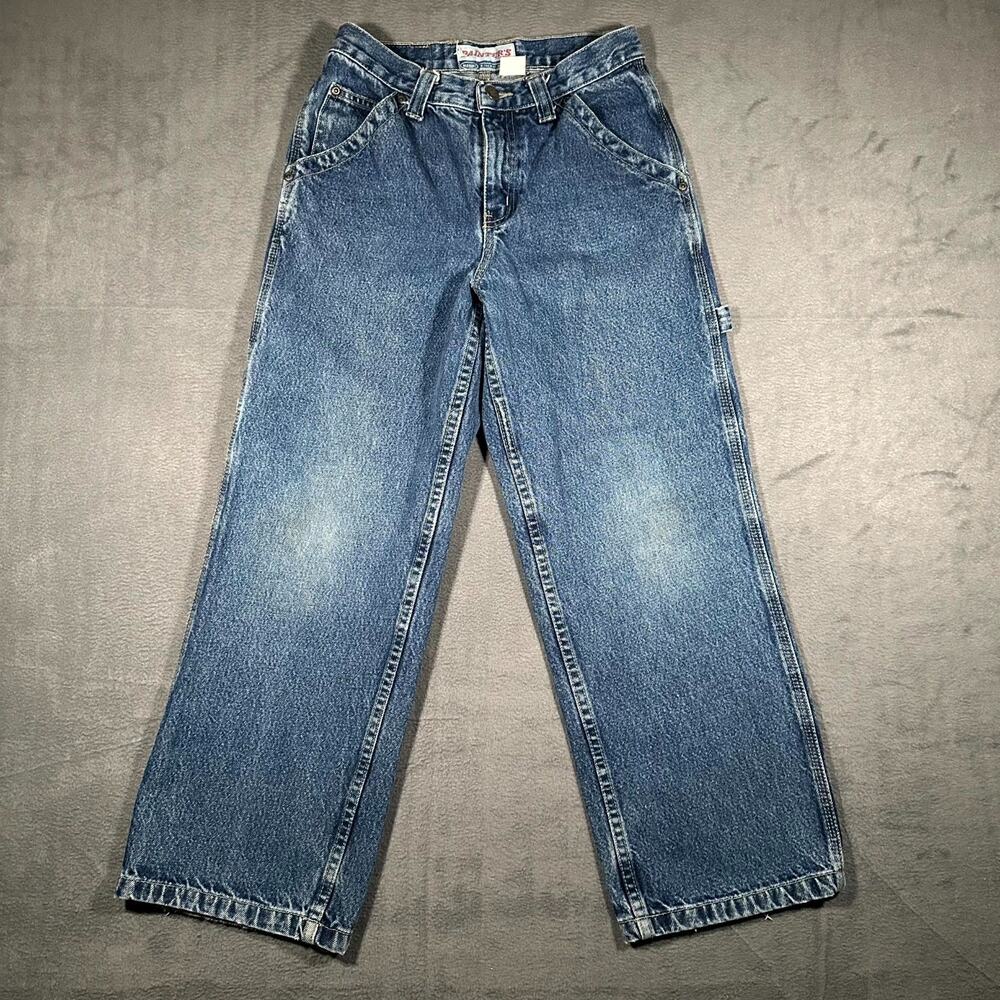 VTG Y2K Old Navy Painters Jeans Womens 10 Blue Denim Carpenter Utility Workwear